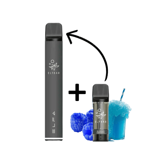 Elfbar ELFA PRO Kit Black - Blue Razz Lemonade 20mg