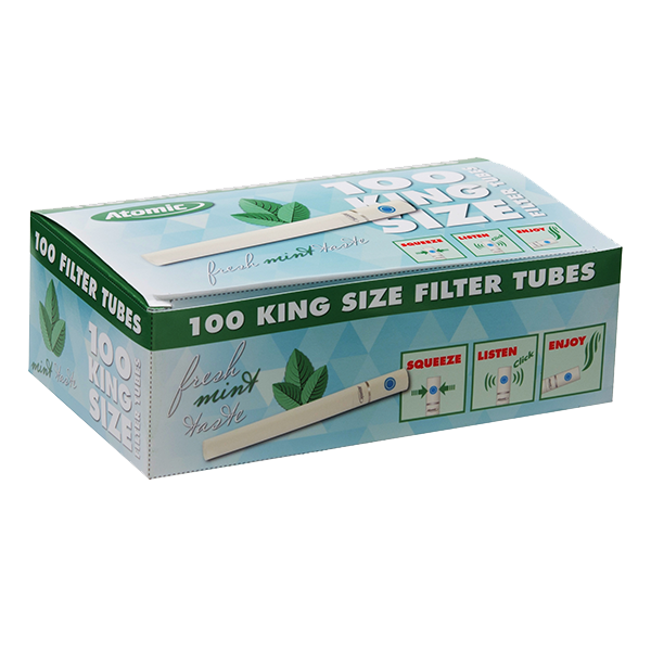 Atomic King Size Filter Tubes Mint Balls 100