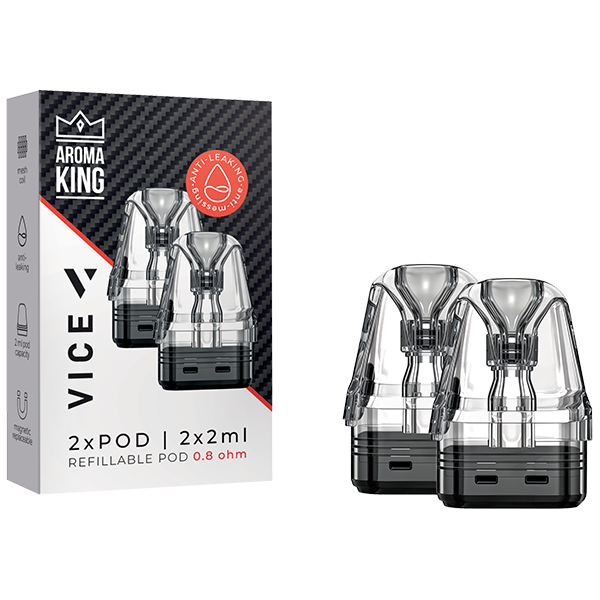 Aroma King VICE 2 x refillable Pod 0.8 Ohm