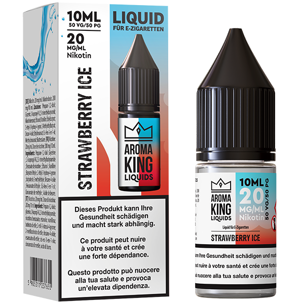 Aroma King Liquid 10ml Strawberry Ice 20mg