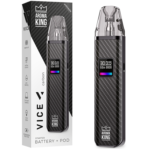 Aroma King VICE Carbon Battery + refillable Pod (up to 5x)